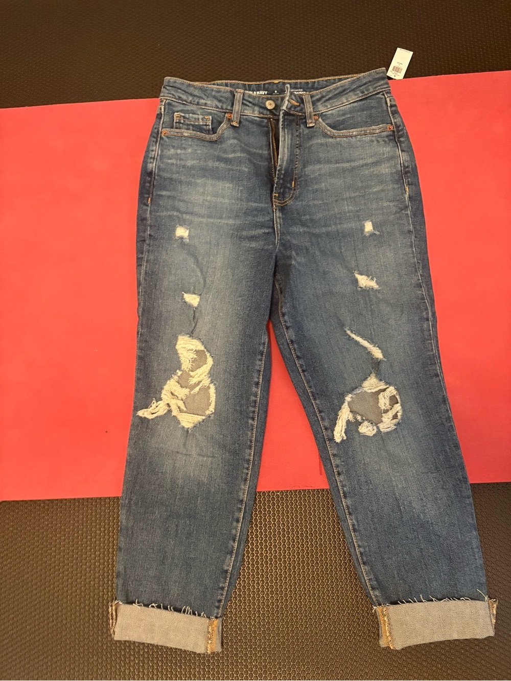 NWT Old Navy 8 Petite OG Straight High Rise Jeans